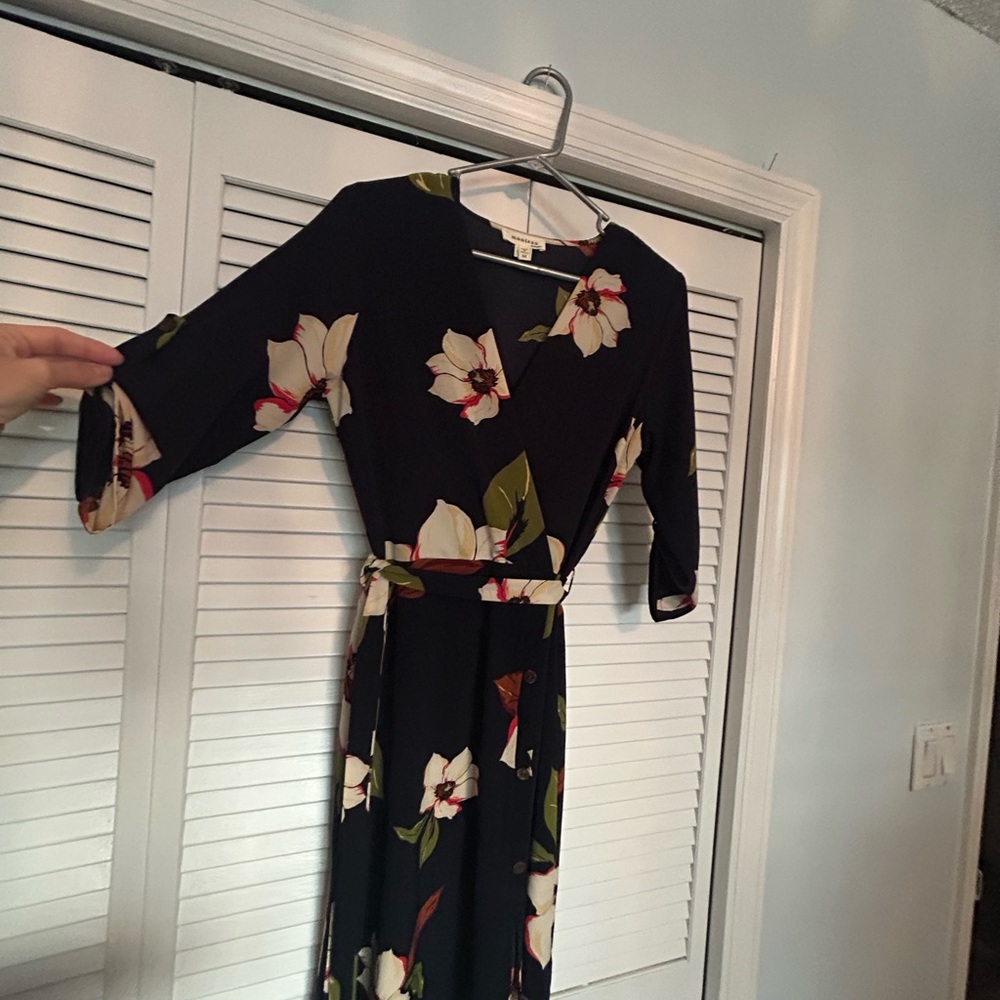 Monteau Black Floral Dress